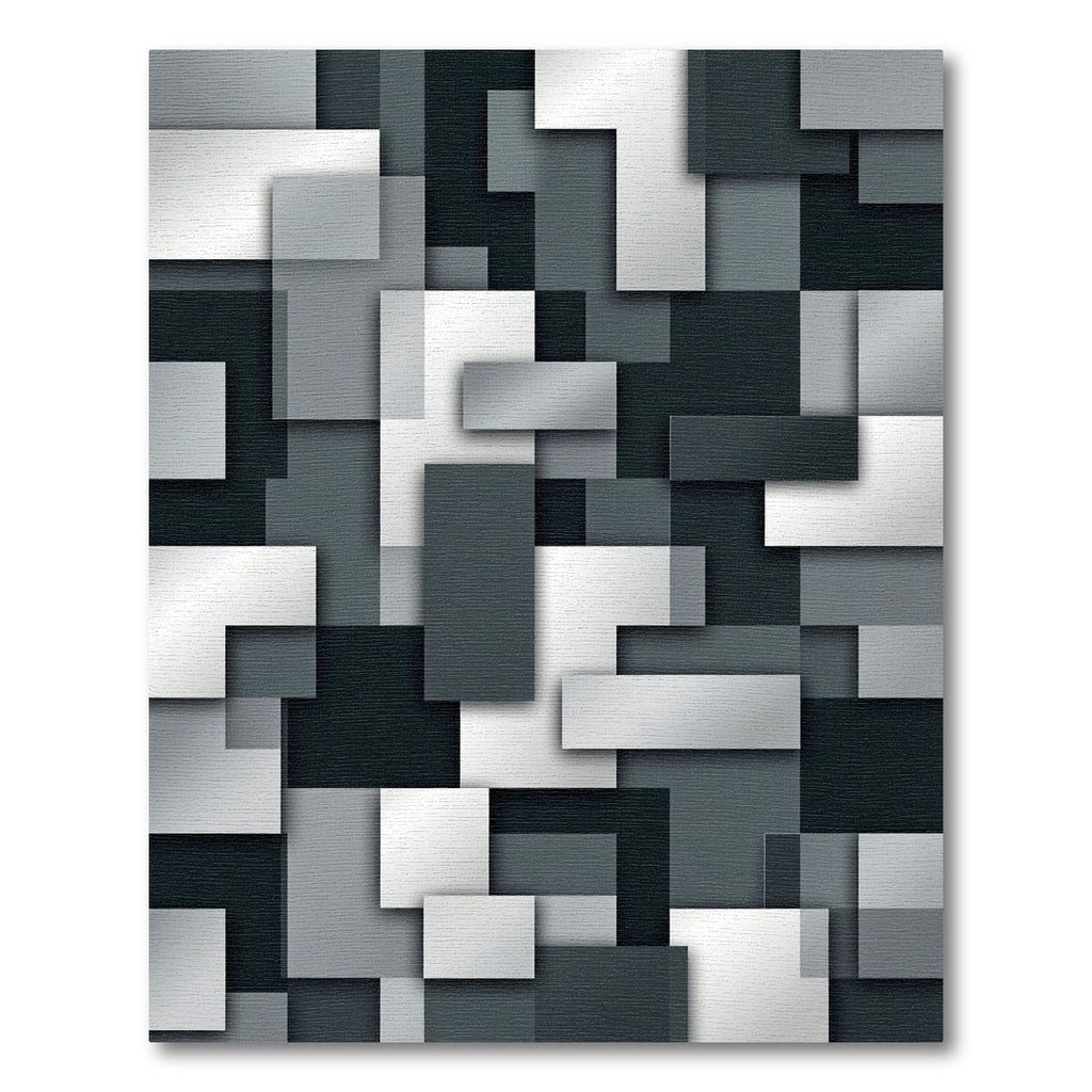 Monochromatic Geometric Stacked Squares Rug