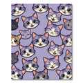 Cute Lavender Kitten Face Collage Rug