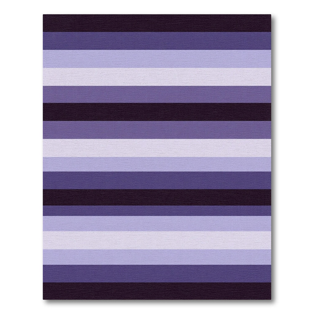 Minimalist Horizontal Lavender Purple Striped Rug