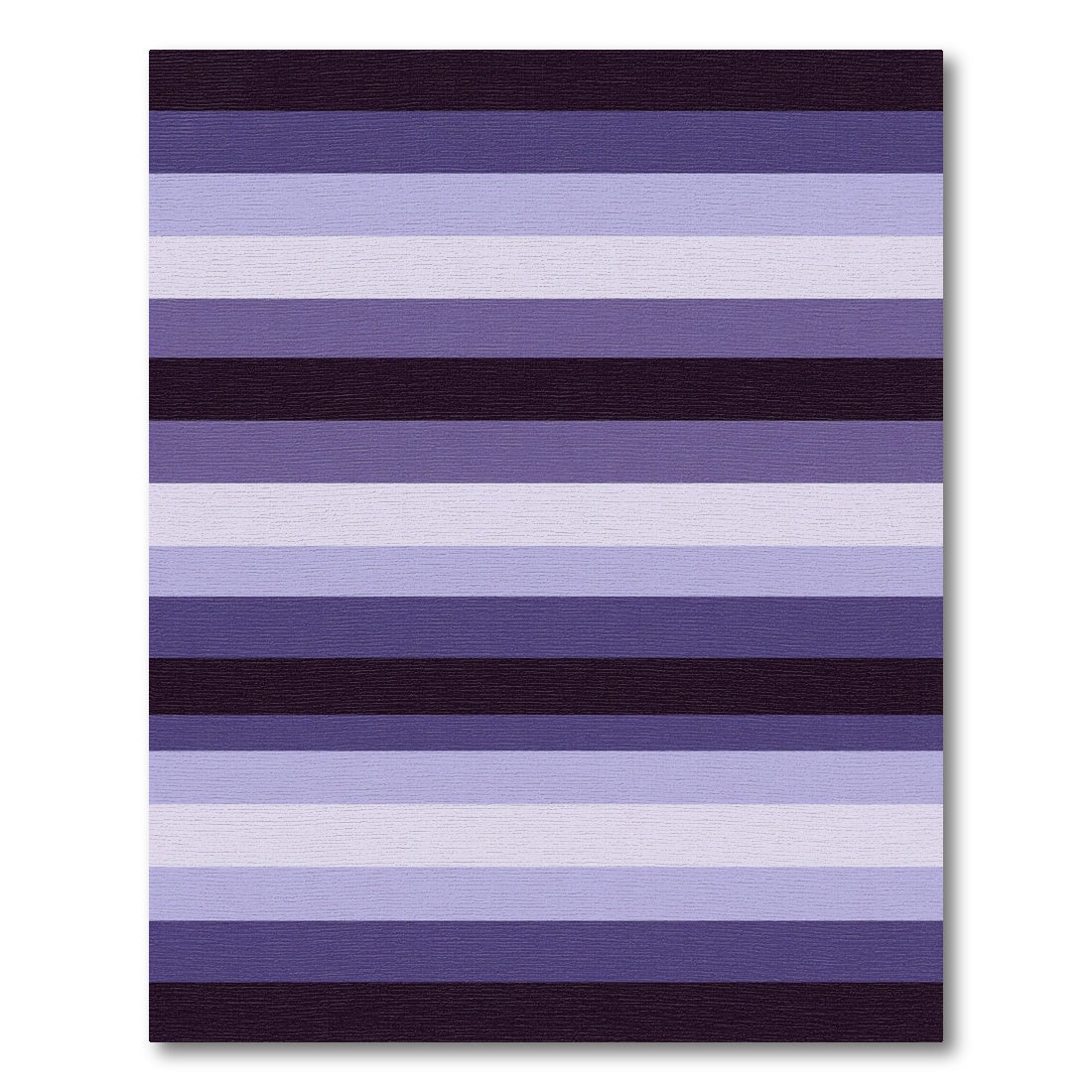 Minimalist Horizontal Lavender Purple Striped Rug