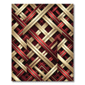 Crimson Gold Interlocking Lattice Rug