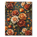Autumnal Rose Garden Floral Bouquet Rug