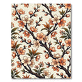 Coral Blossoms On Dark Branches Rug