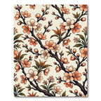 Coral Blossoms On Dark Branches Rug