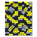 Yellow and Gray Geometric Brick Rug