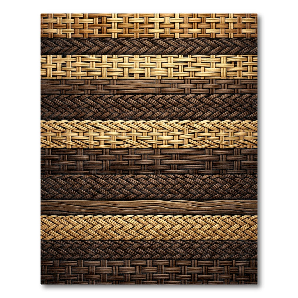 Woven Earthy Tones Horizontal Stripe Rug