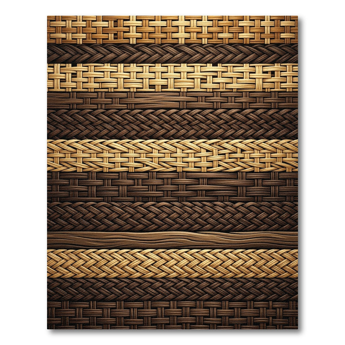 Woven Earthy Tones Horizontal Stripe Rug