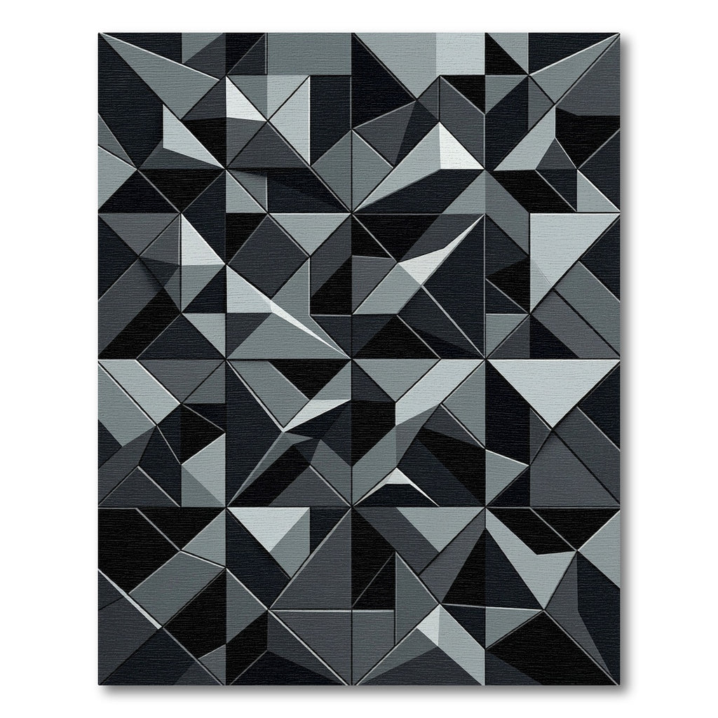 Monochromatic Geometric Faceted Composition Rug