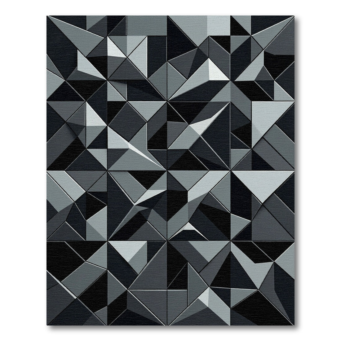 Monochromatic Geometric Faceted Composition Rug