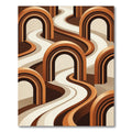 Modern Earthy Curved Arch Abstract Rug