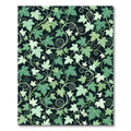 Lush Emerald Ivy Leaf Botanical Scroll Rug