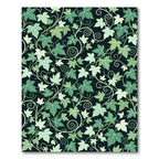 Lush Emerald Ivy Leaf Botanical Scroll Rug