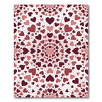 Radiant Burgundy Pink Heart Burst Rug