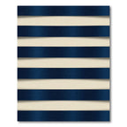 Classic Navy White Horizontal Stripe Rug