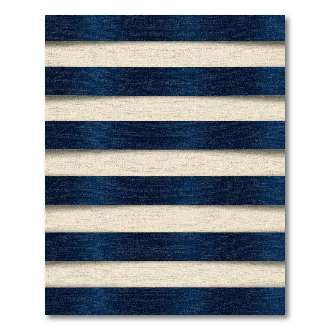 Classic Navy White Horizontal Stripe Rug