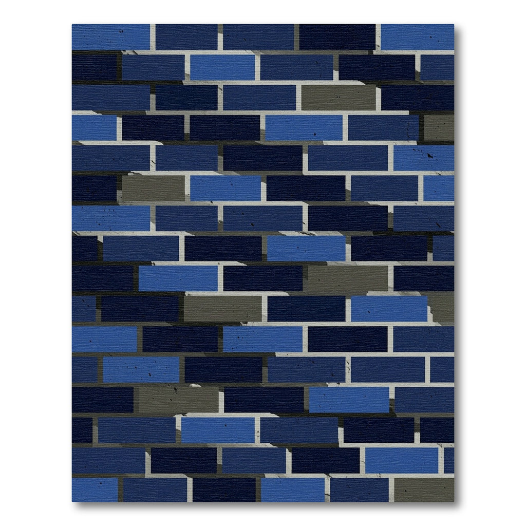 Dark Blue Brick Texture Rug