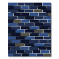 Dark Blue Brick Texture Rug
