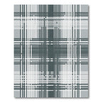 Sophisticated Gray Plaid Grid Lines Rug