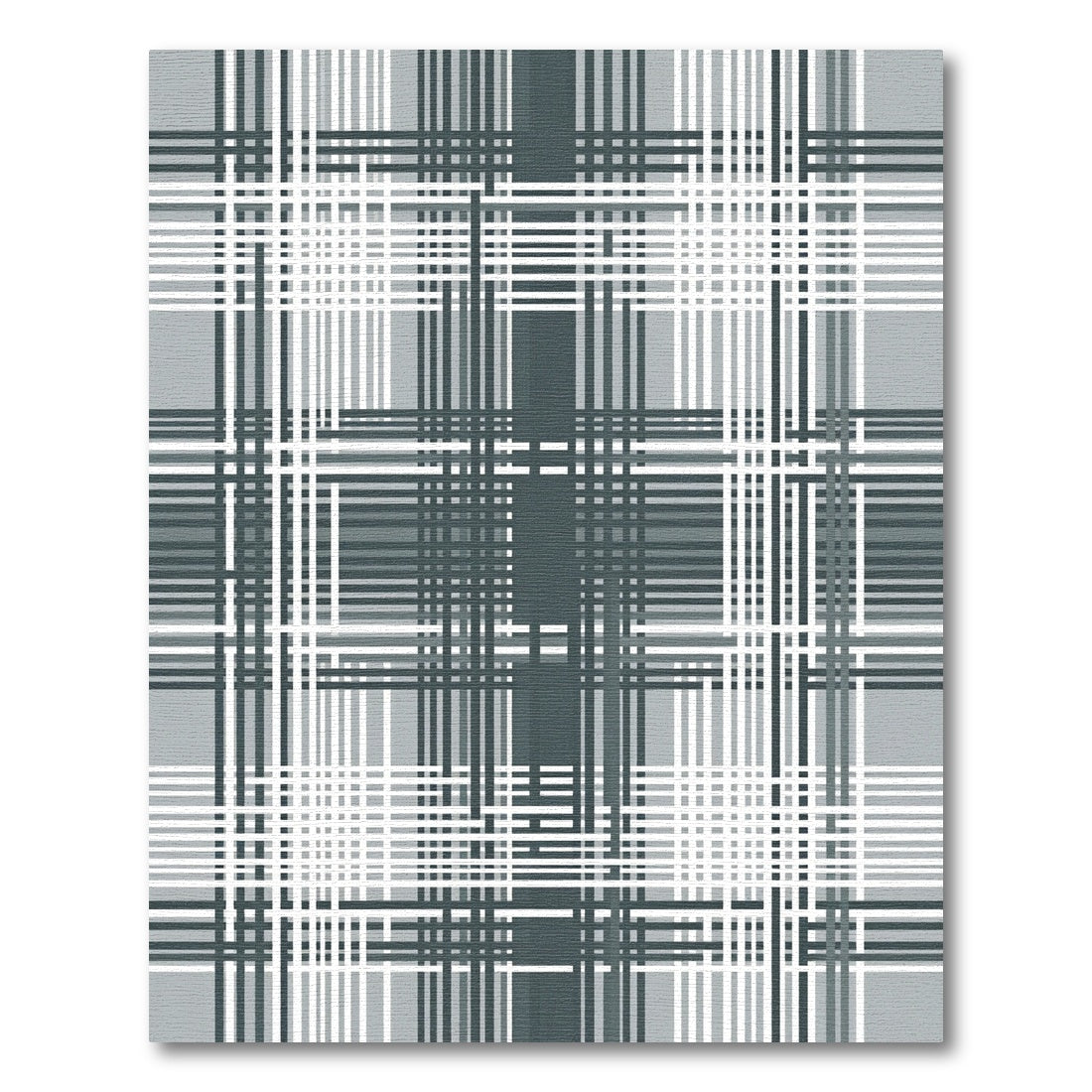 Sophisticated Gray Plaid Grid Lines Rug