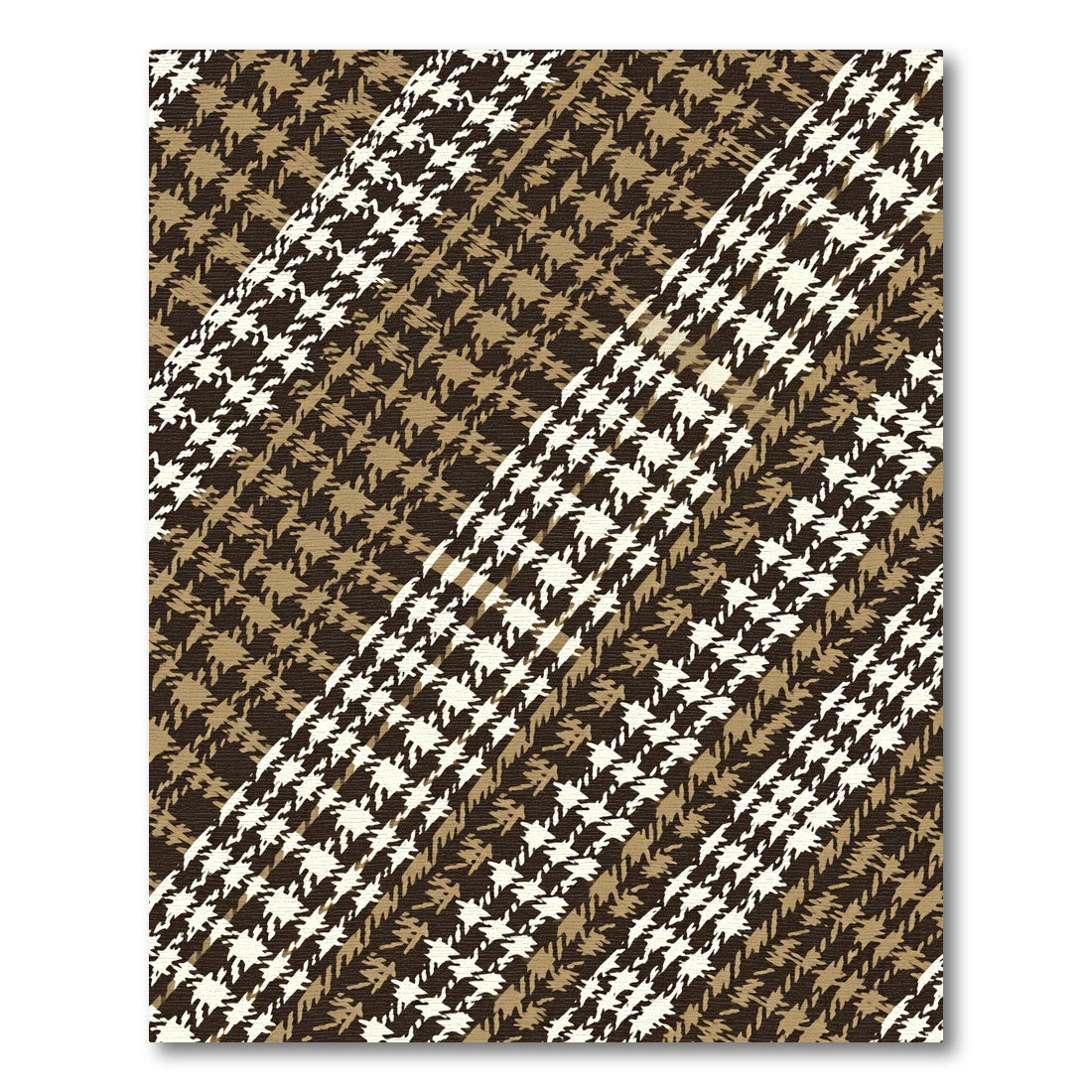 Earthy Hazel Diagonal Houndstooth Plaid Rug