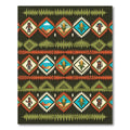 Southwest Earth Tone Geometric Diamond Rug