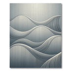 Modern Monochromatic Gray Linear Wave Rug