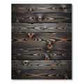 Dark Wood Grain Concentric Circles Rug