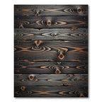 Dark Wood Grain Concentric Circles Rug