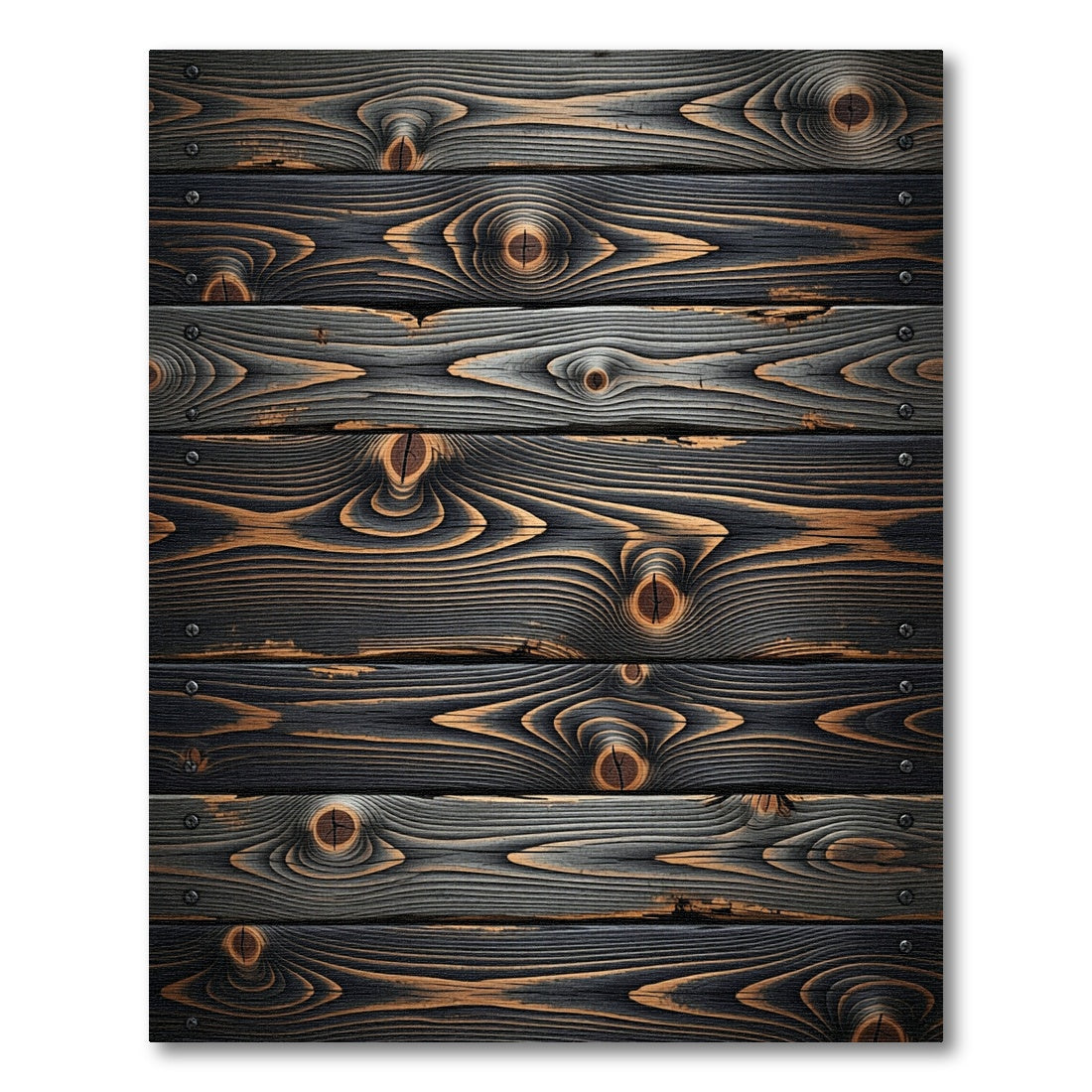 Dark Wood Grain Concentric Circles Rug