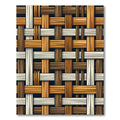 Intertwined Wood Texture Basketweave Rug