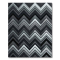 Geometric Monochrome Zigzag Chevron Art Rug