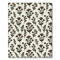 Rustic Brown Floral Branch Repeat Rug