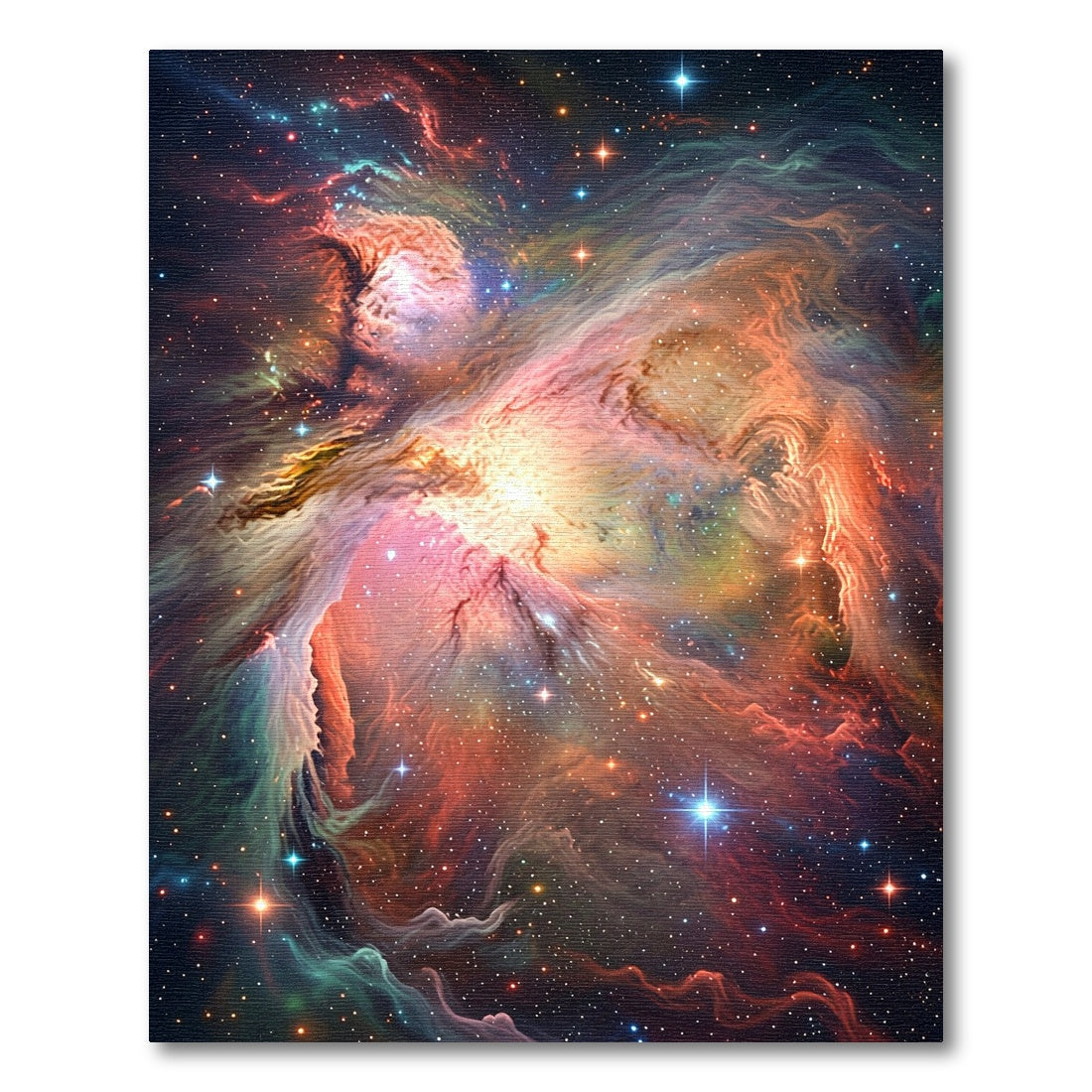 Cosmic Nebula Vibrant Swirling Stars Rug