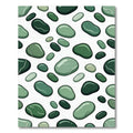 Verdant Green Pebble Medley Abstraction Rug