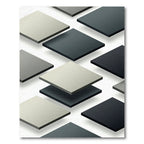 Minimalist Monochrome Geometric Floating Square Rug
