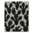 Black Prickly Pear Cactus Texture Rug