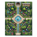 Lush Tropical Whimsical Garden Butterfly Rug