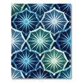 Cool Blue Starburst Geometric Rug