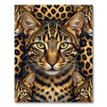 Bold Leopard Spots Feline Collage Rug