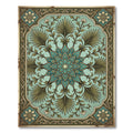 Vintage Teal Floral Mandate Rug