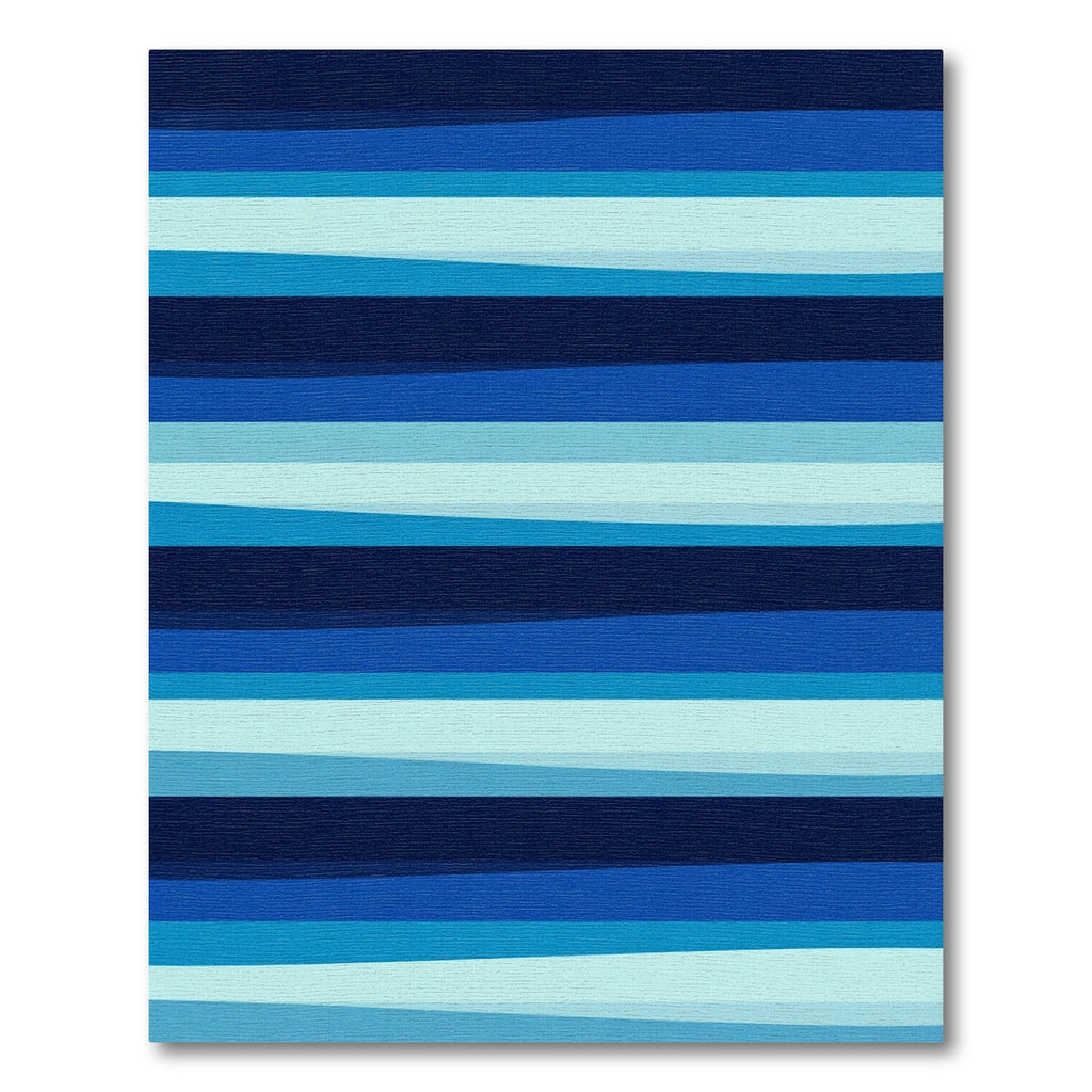 Modern Blue Gradient Abstract Striped Rug