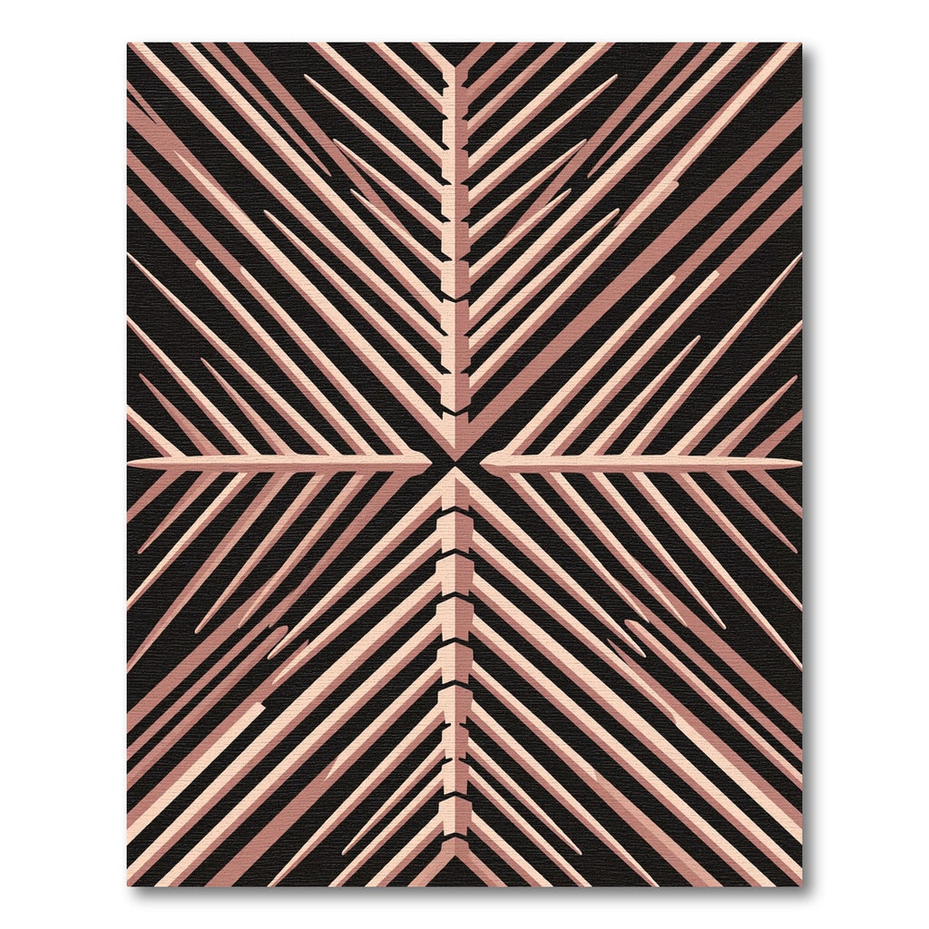 Rose Gold Abstract Stripe Mandala Rug