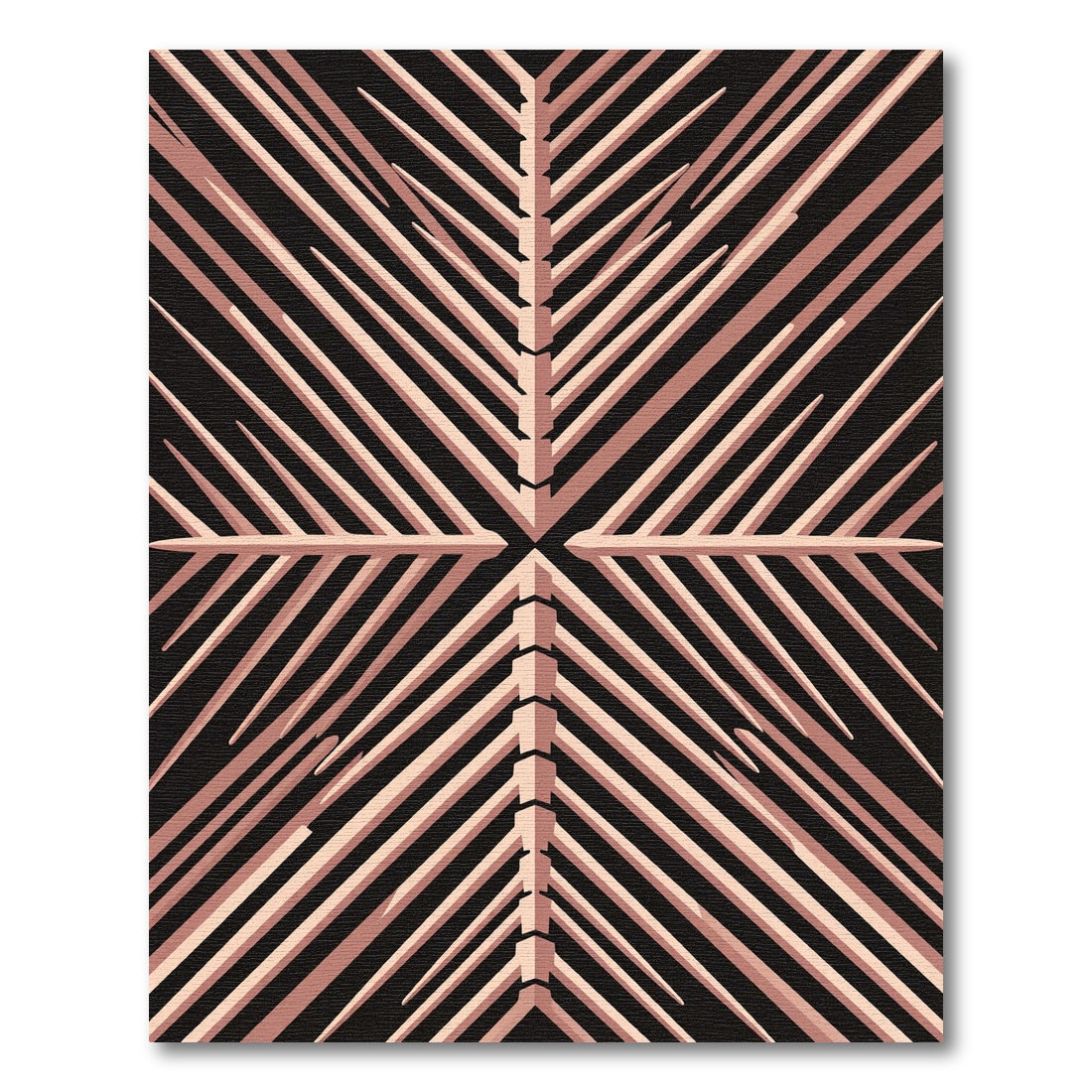 Rose Gold Abstract Stripe Mandala Rug