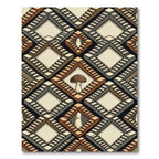 Brown Mushroom Staircase Optical Illusion Rug