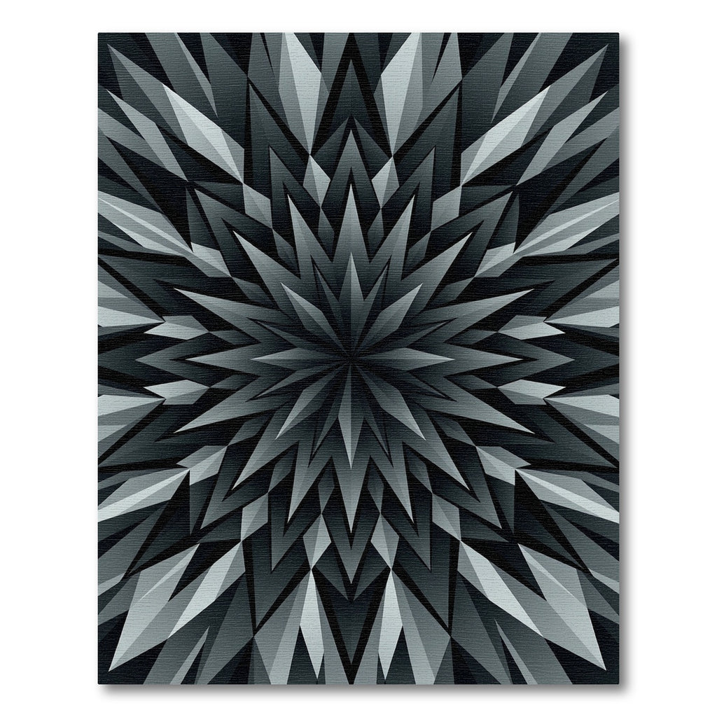 Monochromatic Geometric Starburst Rug