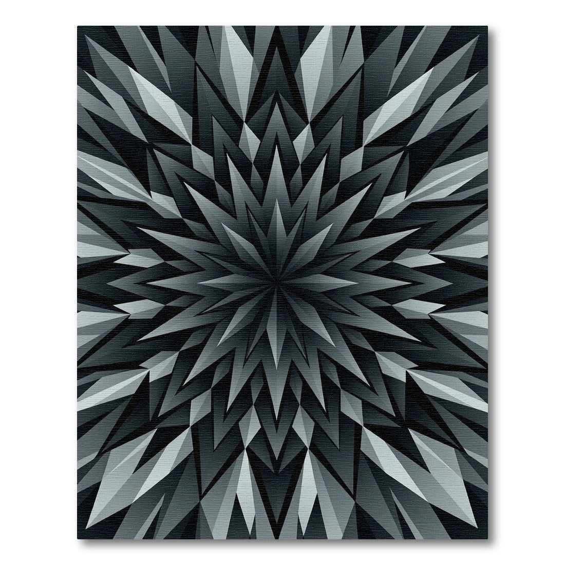 Monochromatic Geometric Starburst Rug