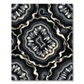 Elegant Black Crystal Agate Waves Rug