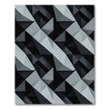 Monochromatic Geometric Facet Illusion Rug