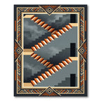 Abstract Staircase Geometric Illusion Rug