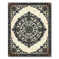 Vintage Gothic Rose Medallion Floral Rug